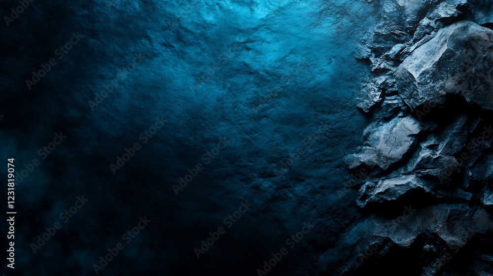 Obraz premium Dark Blue Rocky Texture: Abstract Background Image