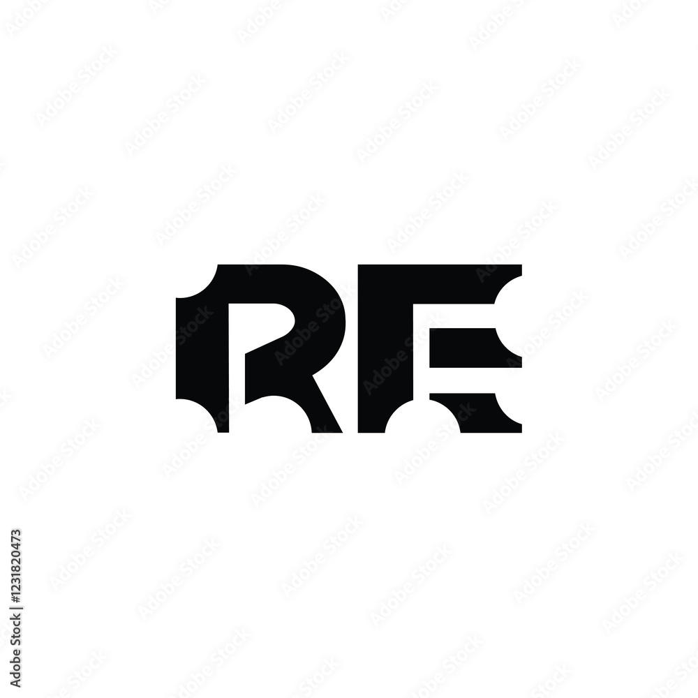 RE monogram logo design letter text name symbol monochrome logotype alphabet character simple logo RE monogram logo design letter text name symbol monochrome logotype alphabet character simple logo