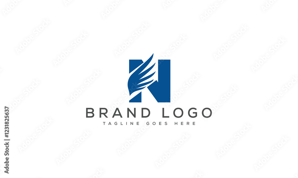 letter N logo design vector template design for brand. letter N logo design vector template design for brand.