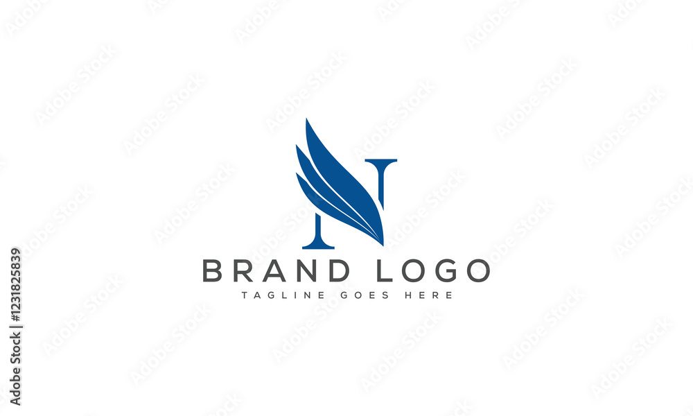 letter N logo design vector template design for brand. letter N logo design vector template design for brand.