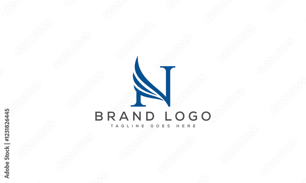letter N logo design vector template design for brand. letter N logo design vector template design for brand.
