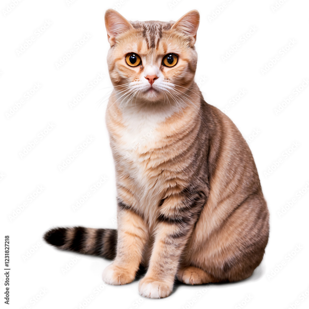 Scottish Fold Cat Sitting Gracefully with Large Round Eyes and Adorable Expression Scottish Fold Cat Sitting Gracefully with Large Round Eyes and Adorable Expression