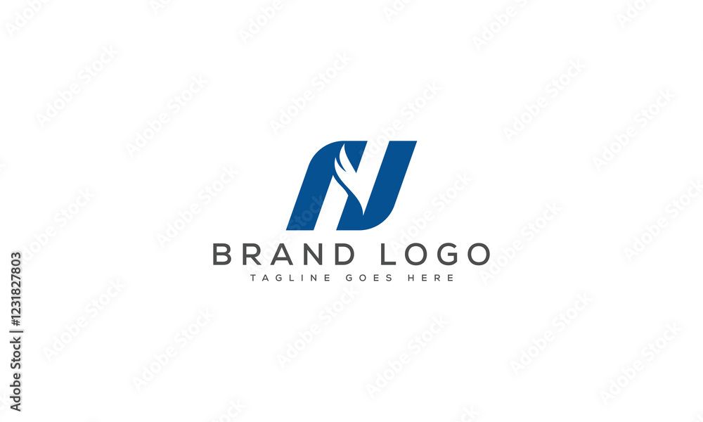 letter N logo design vector template design for brand. letter N logo design vector template design for brand.