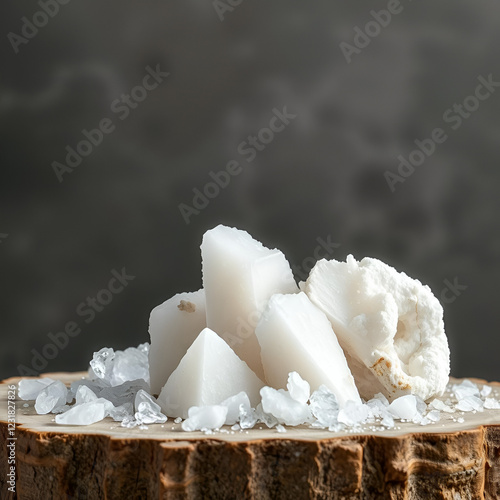 natural white salt concept,mineral resource photo