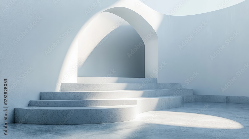 Close-up shot of a minimalistic podium with clean, simple lines and a modern design, ideal for showcasing products Close-up shot of a minimalistic podium with clean, simple lines and a modern design, ideal for showcasing products