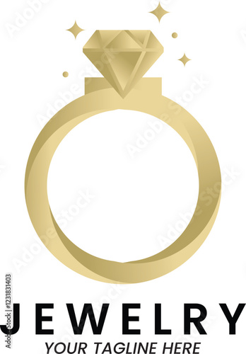 simple elegant luxury diamond jewelry logo