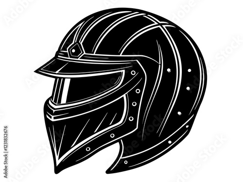 helmet black silhouette vector, Simple silhouette Design vector icon with white background. bike helmet vector