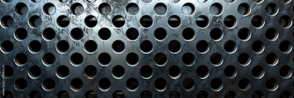 Detailed view of fine mesh metal showcasing intricate hole patterns and textures Detailed view of fine mesh metal showcasing intricate hole patterns and textures