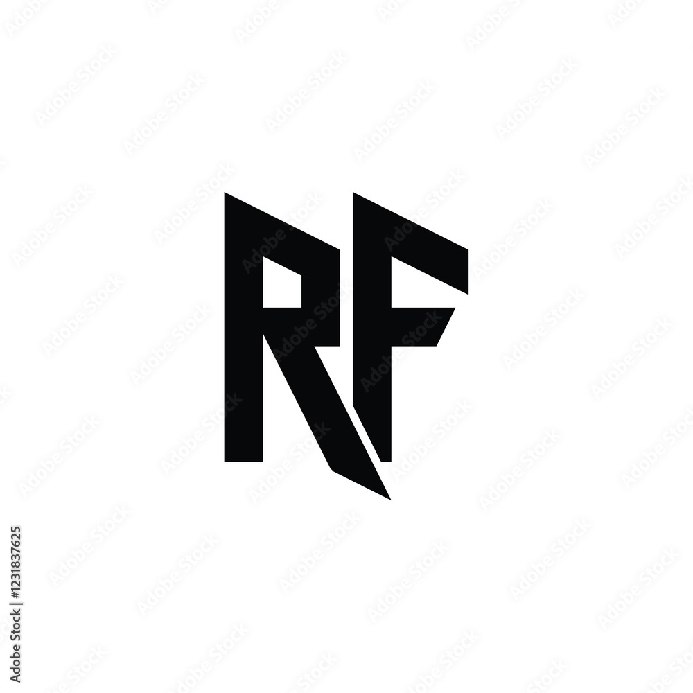 RF monogram logo design letter text name symbol monochrome logotype alphabet character simple logo RF monogram logo design letter text name symbol monochrome logotype alphabet character simple logo