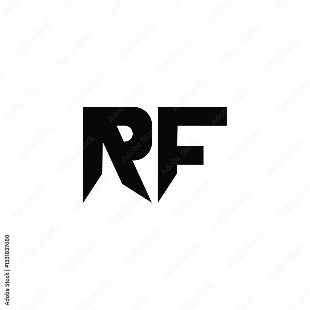 RF monogram logo design letter text name symbol monochrome logotype alphabet character simple logo RF monogram logo design letter text name symbol monochrome logotype alphabet character simple logo
