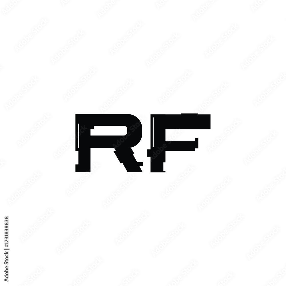 RF monogram logo design letter text name symbol monochrome logotype alphabet character simple logo RF monogram logo design letter text name symbol monochrome logotype alphabet character simple logo