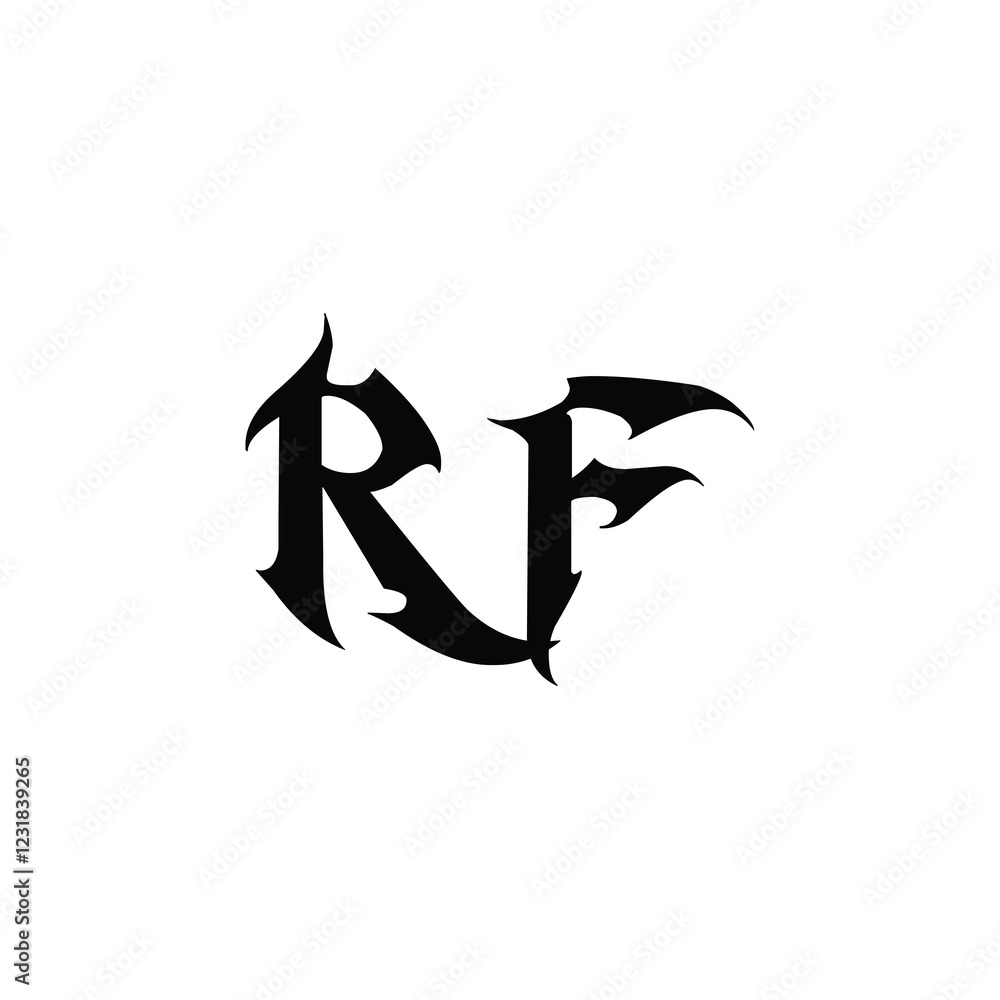 RF monogram logo design letter text name symbol monochrome logotype alphabet character simple logo RF monogram logo design letter text name symbol monochrome logotype alphabet character simple logo