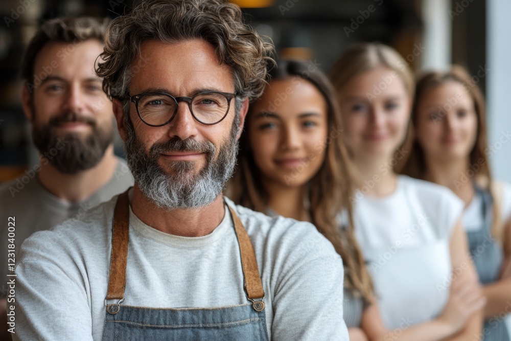 A diverse team of professionals stands confidently together, showcasing teamwork and collaboration in a modern workspace. A diverse team of professionals stands confidently together, showcasing teamwork and collaboration in a modern workspace.