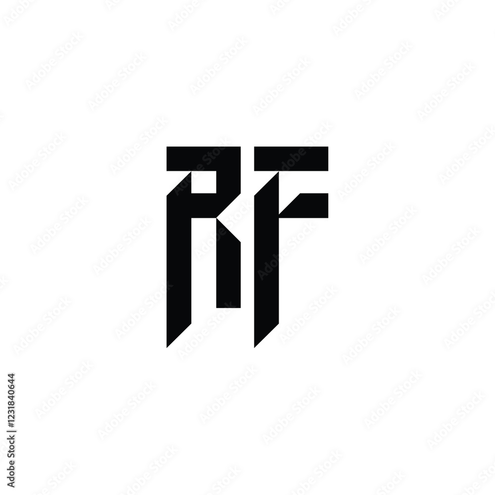 RF monogram logo design letter text name symbol monochrome logotype alphabet character simple logo RF monogram logo design letter text name symbol monochrome logotype alphabet character simple logo