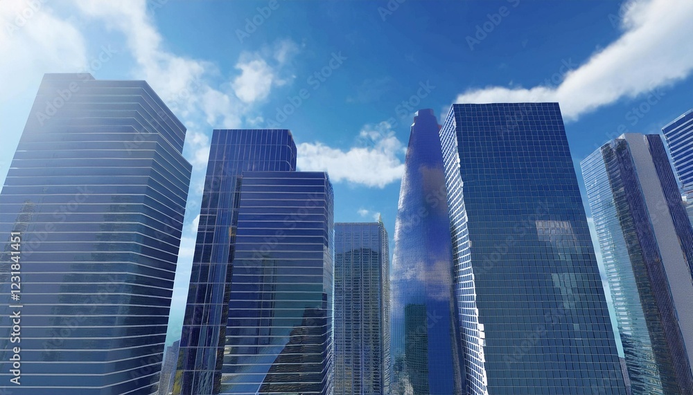 テレビ会議 背景用 CG オフィス外観 都市 高層ビル cityscape video conferencing background テレビ会議 背景用 CG オフィス外観 都市 高層ビル cityscape video conferencing background