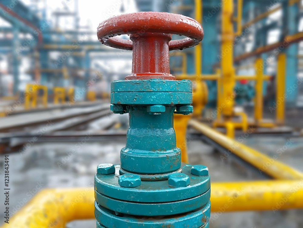 Industrial valve control, refinery plant, pipeline Industrial valve control, refinery plant, pipeline