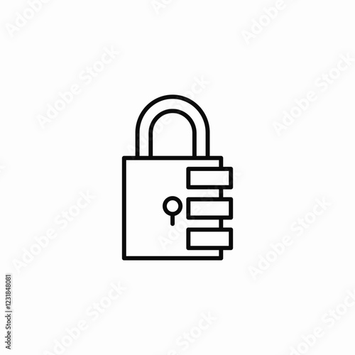 code lock icon sign vector