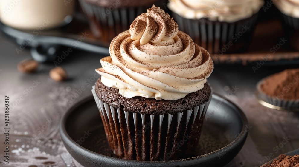 chocolate cupcake with chocolate frosting chocolate cupcake with chocolate frosting