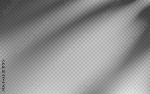 Abstract shadow overlay from foliage on a transparent background.