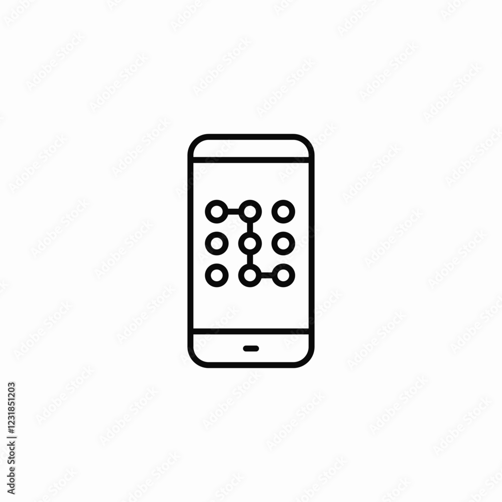 lock pattern icon sign vector lock pattern icon sign vector