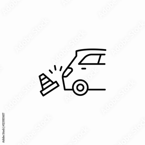 obstacle hit icon sign vector