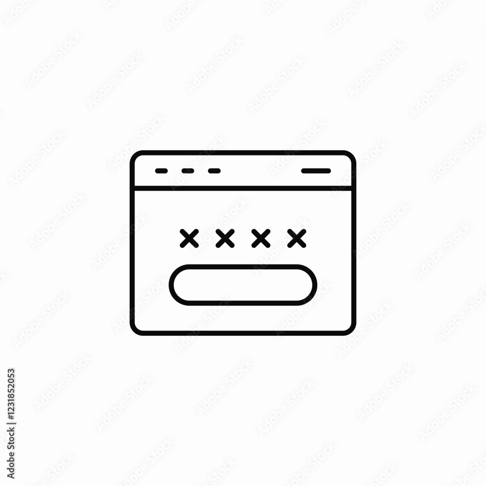 password entrance field icon sign vector password entrance field icon sign vector