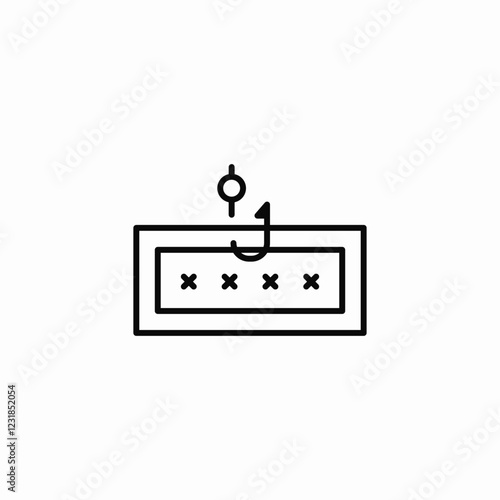 password stealing icon sign vector