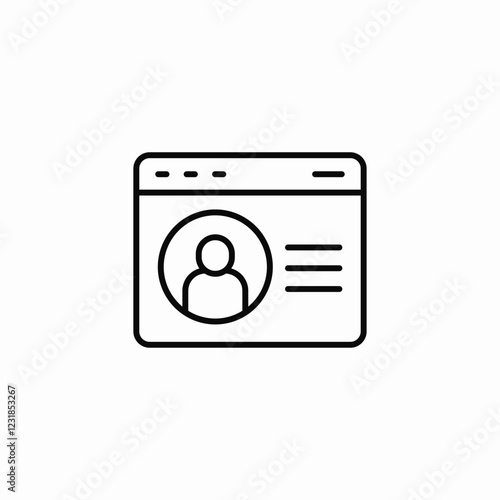 user profile icon sign vector