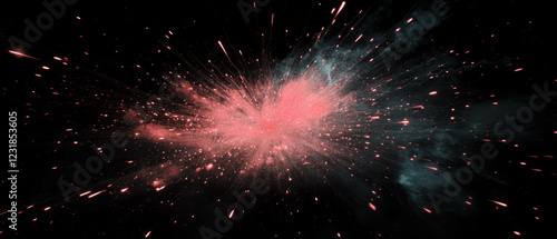 Wallpaper Mural Colorful bursts of fireworks illuminate the night sky creating a festive atmosphere Torontodigital.ca