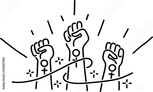Hand drawn international women day icon