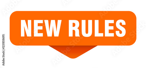 new rules sticker. new rules sign on transparent background