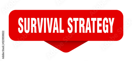 survival strategy sticker. survival strategy sign on transparent background