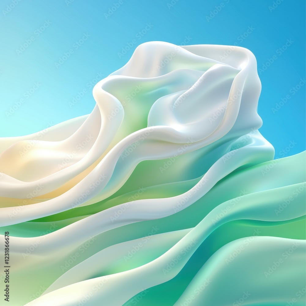 Fototapeta premium Abstract waves in soft pastel colors