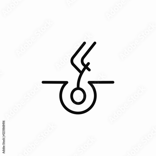 hair pluck icon sign vector