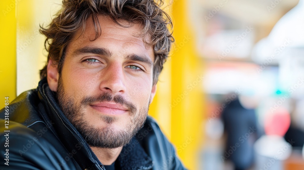 Thoughtful young man enjoying moments in a cozy cafe atmosphere Thoughtful young man enjoying moments in a cozy cafe atmosphere