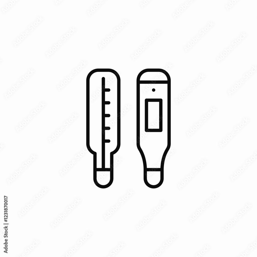 manual digital thermometer icon sign vector manual digital thermometer icon sign vector