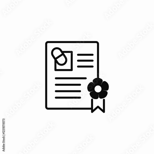 medical certificate icon sign vector