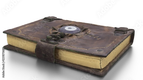 spell book on white background