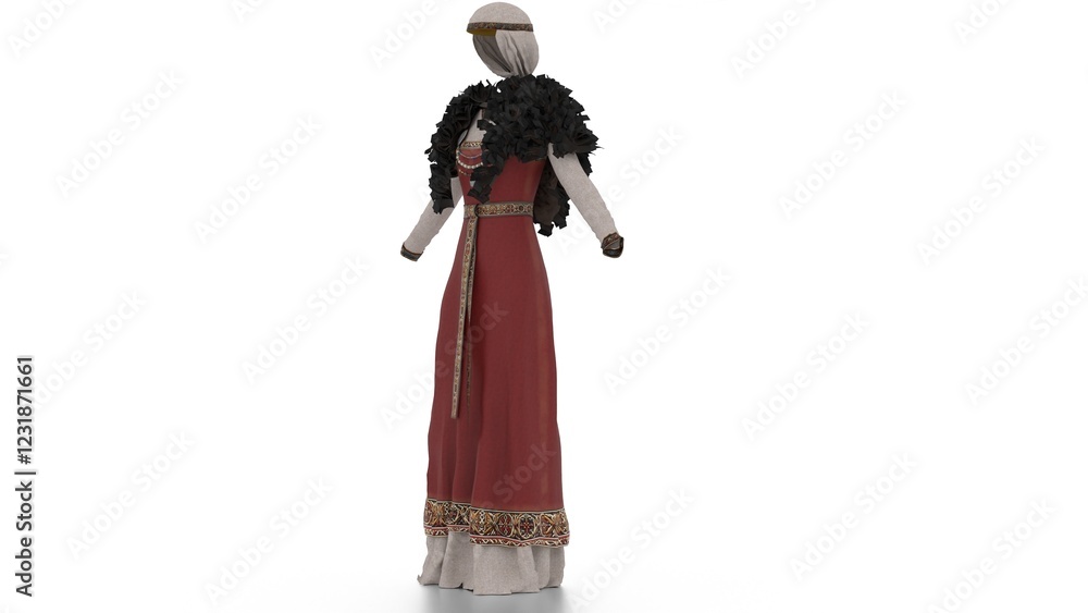Obraz premium viking outfit on white background