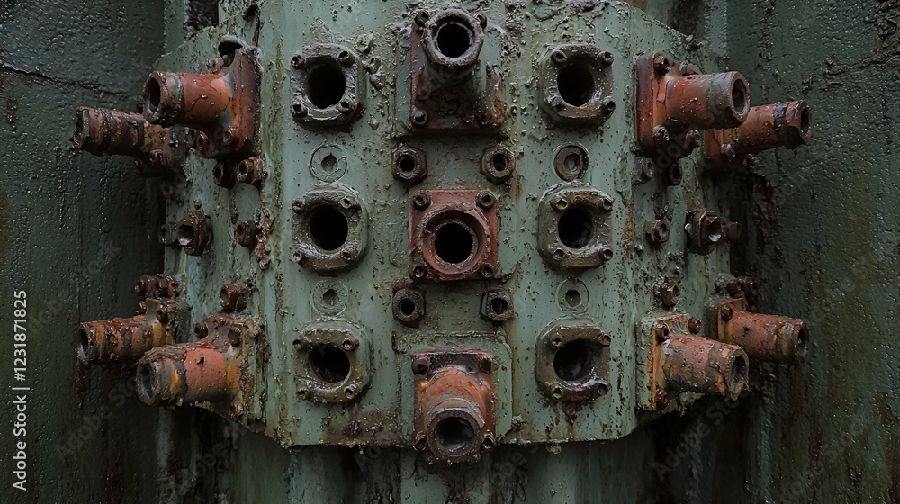 Rusty industrial valve, abandoned factory, textured metal, grunge background, industrial design Rusty industrial valve, abandoned factory, textured metal, grunge background, industrial design