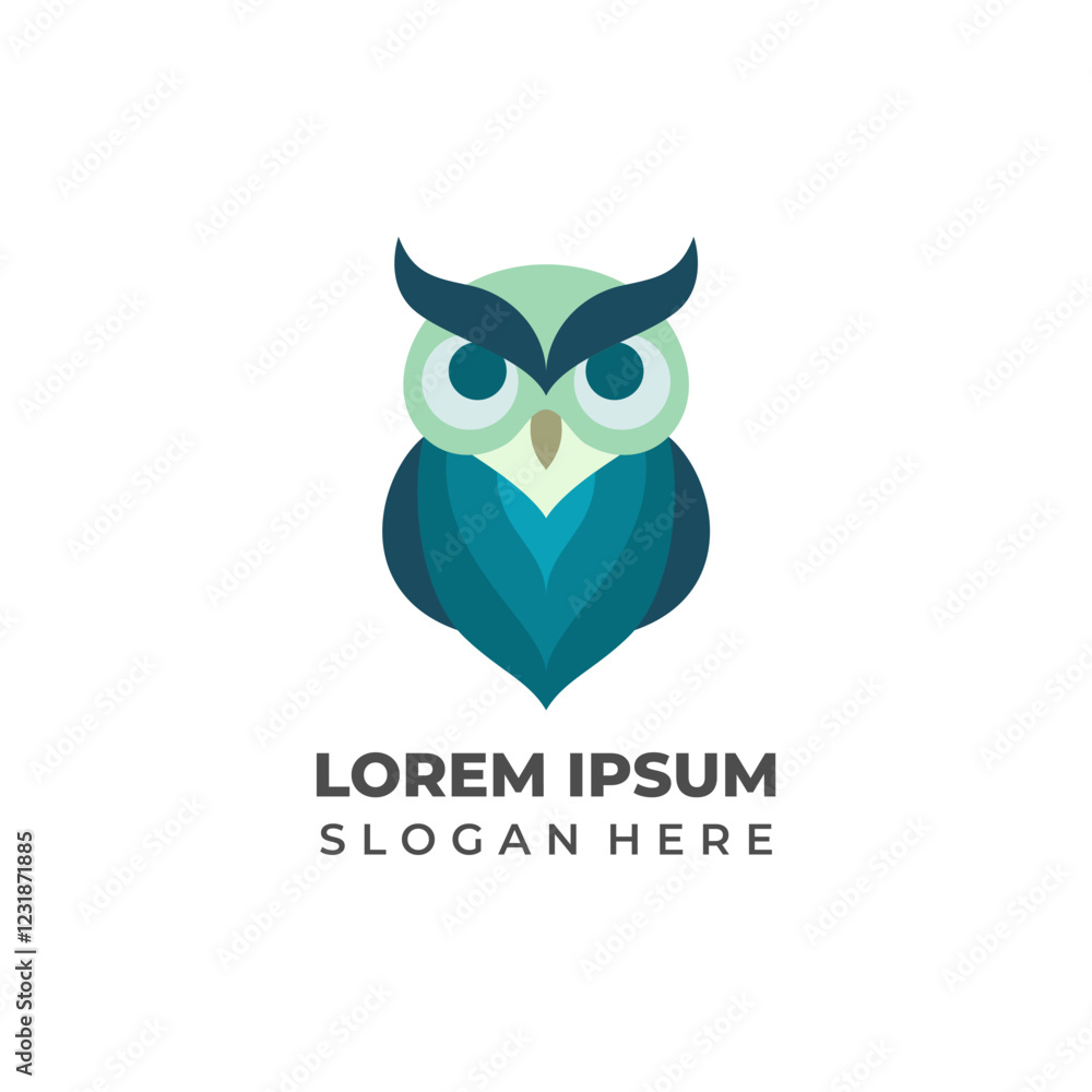 Modern owl logo with a simple design, perfect for businesses or brands aiming for an elegant and professional look Modern owl logo with a simple design, perfect for businesses or brands aiming for an elegant and professional look