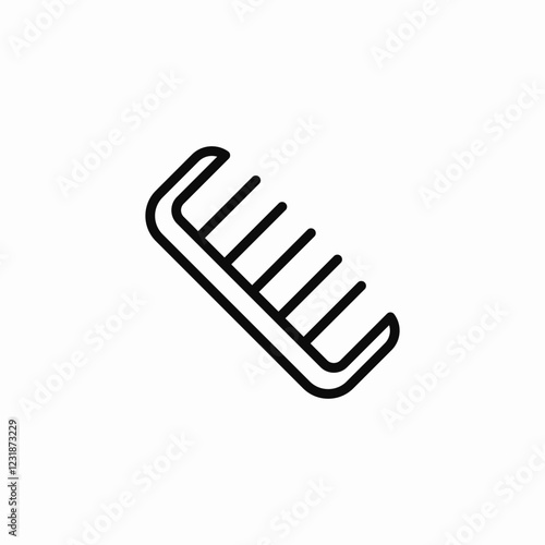 wide tooth comb icon sign vector