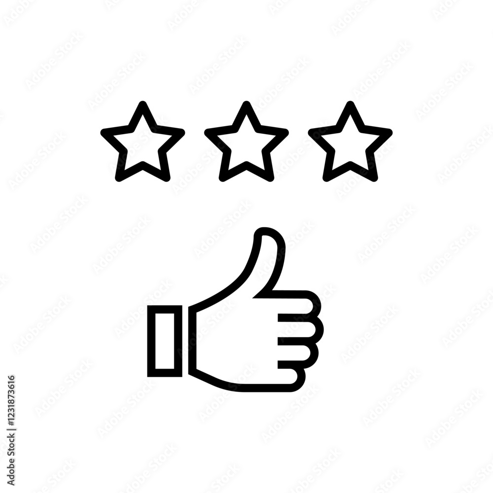Customer review rating with 3 stars Customer review rating with 3 stars