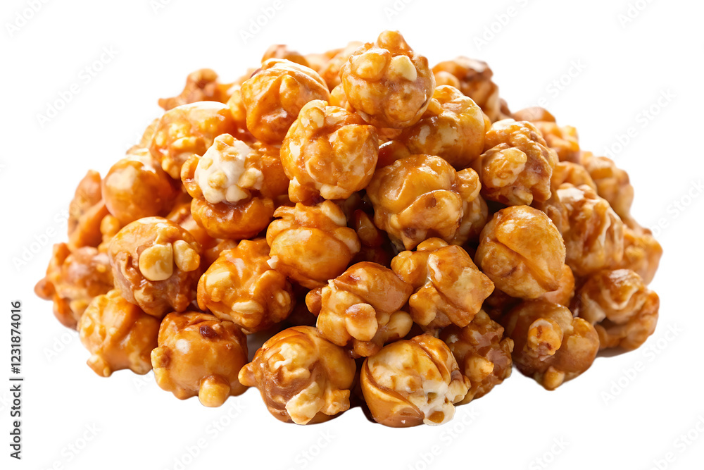 caramel popcorn isolated on transparent background caramel popcorn isolated on transparent background