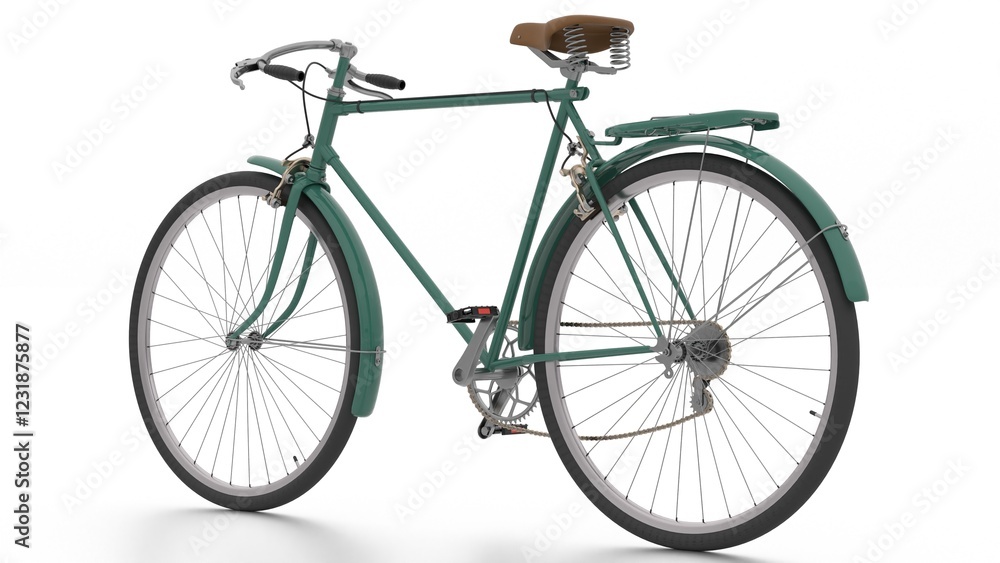 Fototapeta premium gear bicycle on white background