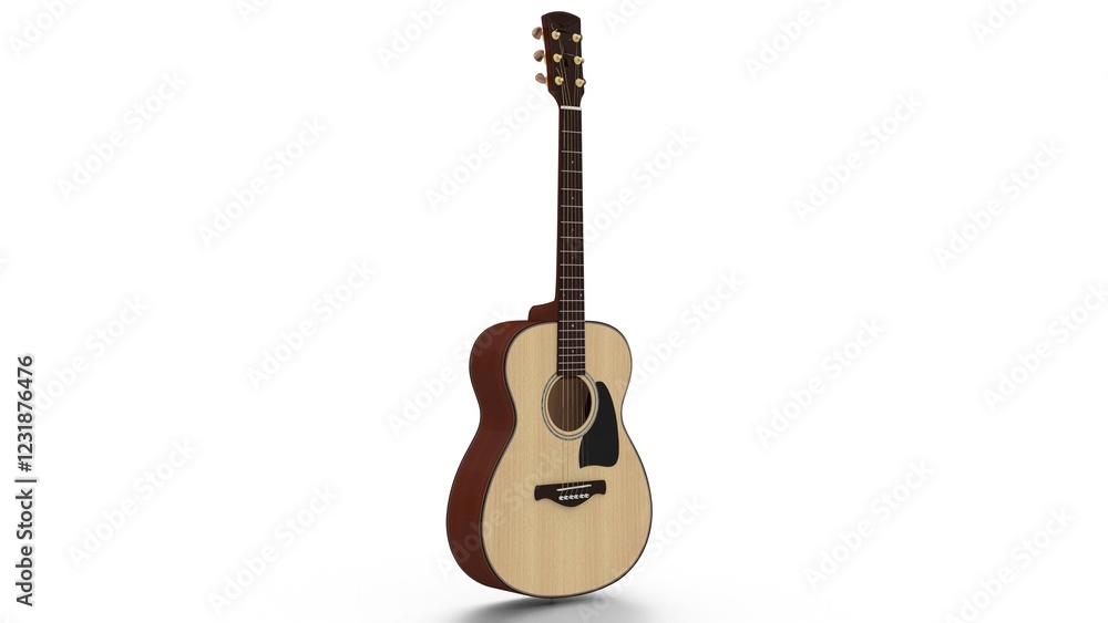 Naklejka premium guitar on white background