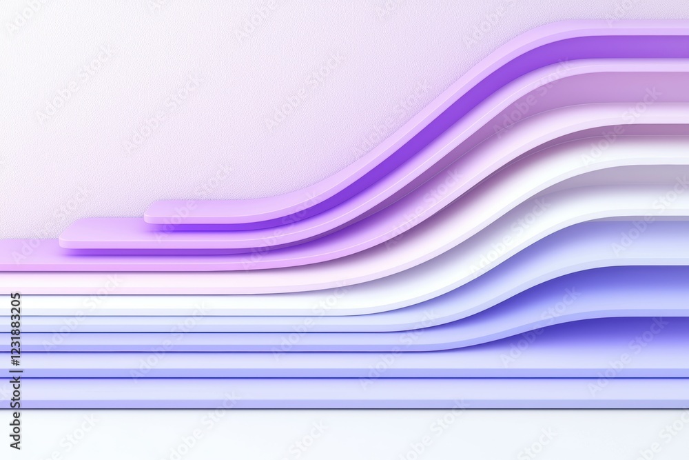 Obraz premium Modern abstract wave pattern in purple hues.