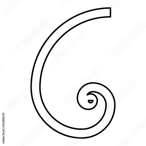 Golden ratio section Sacred geometry symbol ration proportions contour outline line icon black color vector illustration image thin flat style