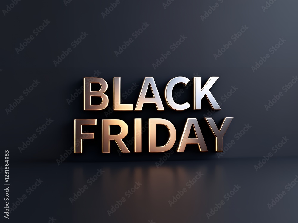 Obraz premium Black friday sale inscription gold letters on design for advertising, banners, leaflets and flyers.
