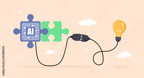 representing AI machine learning and neural network technology, depicting the collaboration between humans and artificial intelligence.